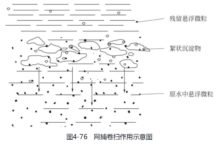 混凝剂的网捕卷扫作用